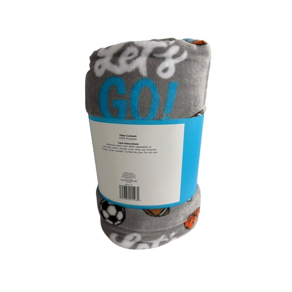 Comfort Bay Sports Balls Plush Throw Blanket Comfort Bay Size 50"× 60"
